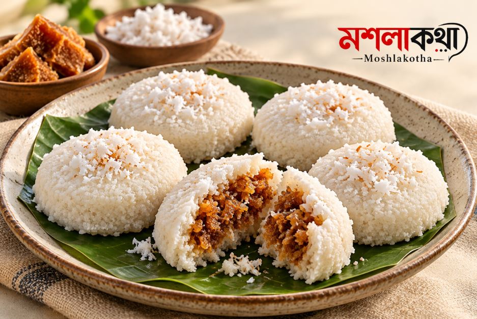 পাটালি গুড় দিয়ে ভাপা পিঠা মশলাকথা