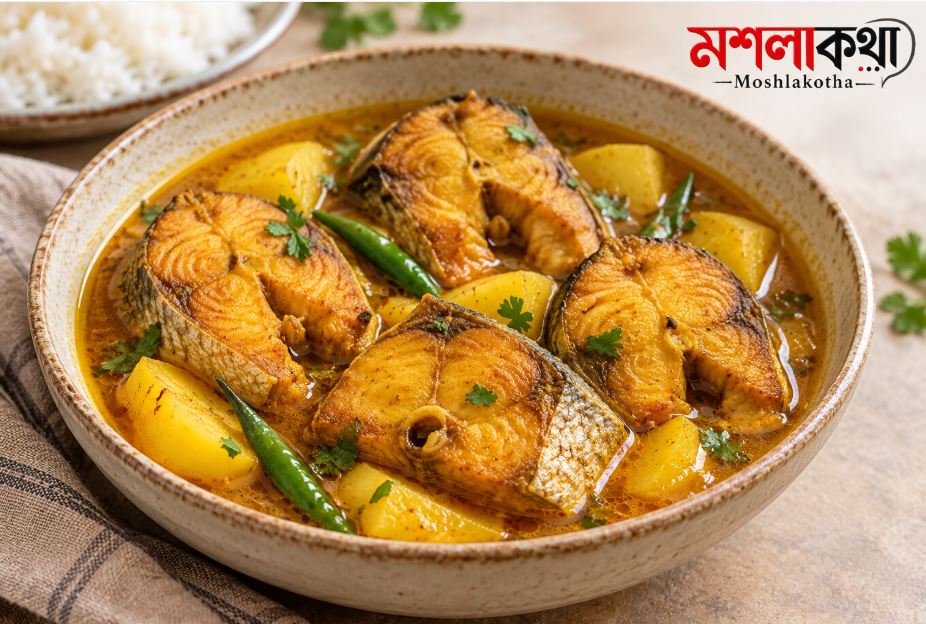 সরিষার তেলে রুই মাছের ঝোল মশলাকথা